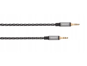 Avinity Kabel MiniJack 3.5 mm 1.5m Złocone wtyki podwójne ekranowanie oplot