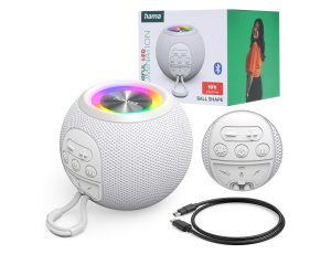 Głośnik Bluetooth Przenośny MOBILNY Hama BALLSHAPE 5W biały bezprzewodowy