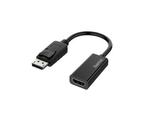 Hama Adapter DisplayPort, HDMI, Ultra HD, 4K, czarny