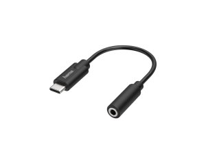 Hama Adapter USB-C, Jack 3,5mm, przejściówka czarny