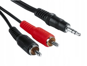 Hama KABEL JACK 3,5mm - 2 x CINCH 2m, koszowy