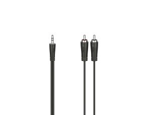 Hama Kabel Jack 3,5mm - 2xcinch, audio, 5m, czarny