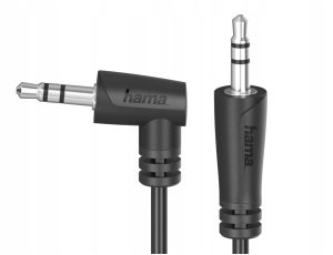 Hama Kabel Jack 3,5mm, Jack 3,5mm Kątowy 1,5m Czarny