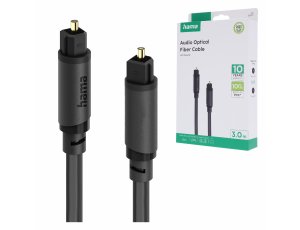 Hama kabel optyczny TOSLINK 3m, przewód cyfrowy audio Toslink 300cm