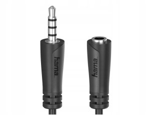 Hama Kabel Przedłużacz Jack 3,5mm, Jack 3,5mm, 5m