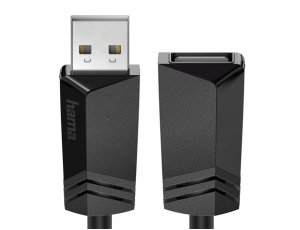 Hama Kabel Przedłużacz USB A 1,5M Czarny