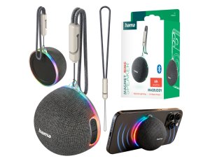 Hama MagBuddy, przenośny mobilny głośnik Bluetooth z magnetycznym mocowaniem i podświetleniem LED