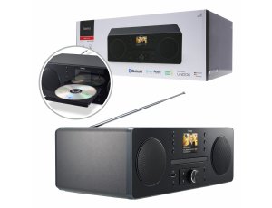 Hama, radio cyfrowe DAB+/Internet/CD/Bluetooth RX/App, czarne