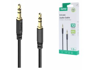 Kabel audio Hama jack 3,5 mm 1,5 m, przewód AUX minijack do telefonu i sprzętu RTV