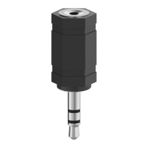Adapter Jack 3,5 stereo wt., Jack 2,5mm stereo gn.
