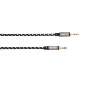 Avinity Kabel MiniJack 3.5 mm 1.5m Złocone wtyki podwójne ekranowanie oplot