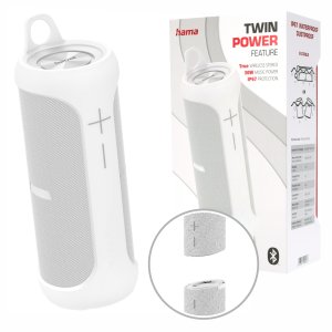 Głośnik Bluetooth Hama Twin 3 30 W USB-C stereo biały