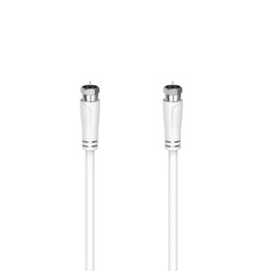 Hama Kabel antenowy 90DB wtyk F, wtyk F 5m, biały