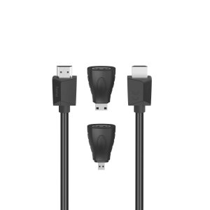 Hama Kabel HDMI 1,5m + 2 adaptery (microHDMI, mini HDMI) czarny