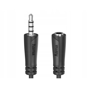 Hama Kabel Przedłużacz Jack 3,5mm, Jack 3,5mm, 5m