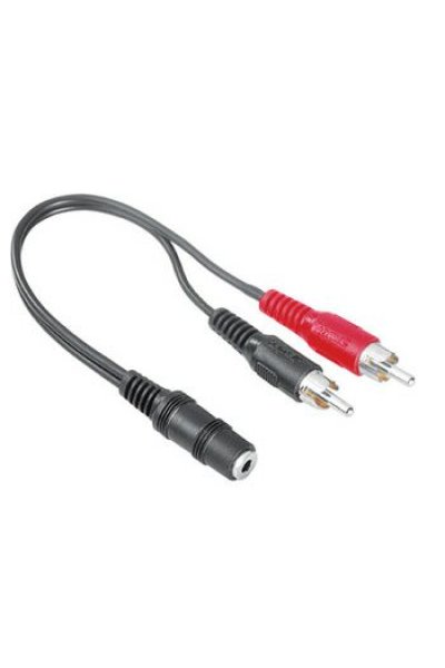 ADAPTER 2xCINCH WT., JACK 3,5mm STEREO GN.