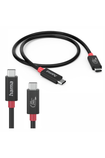 Kabel Hama USB-C USB4 Gen2 20Gbit/s 5A 240W 2m