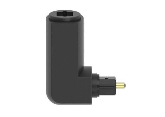 Adapter optyczny Toslink, wtyk kątowy, gniazdo (WTYK KĄTOWY, GNIAZDO)