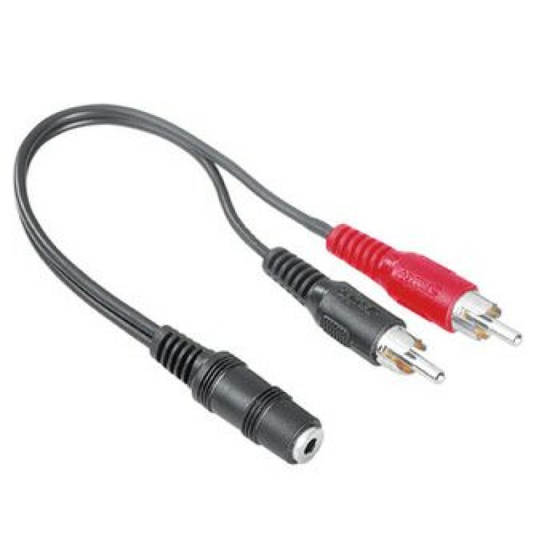 ADAPTER 2xCINCH WT., JACK 3,5mm STEREO GN.