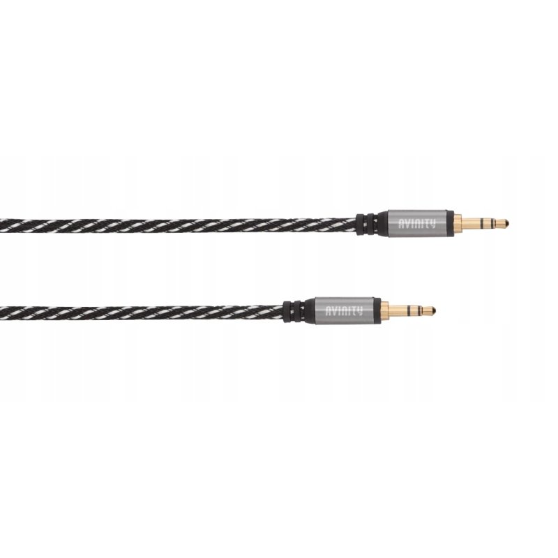 Avinity Kabel MiniJack 3.5 mm 1.5m Złocone wtyki podwójne ekranowanie oplot