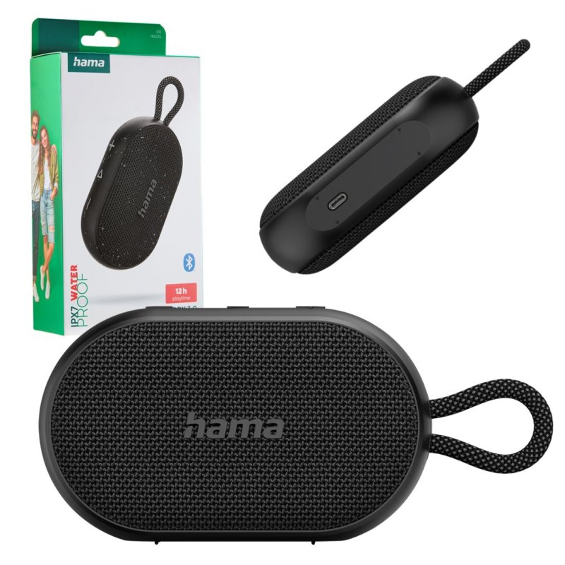 Głośnik mobilny bezprzewodowy Bluetooth Hama Buddy 3.0 czarny przenośny
