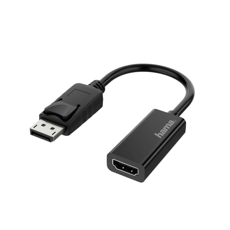 Hama Adapter DisplayPort, HDMI, Ultra HD, 4K, czarny