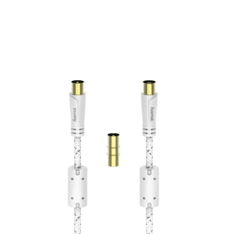 Hama Kabel antenowy 120DB, 1,5m, biały