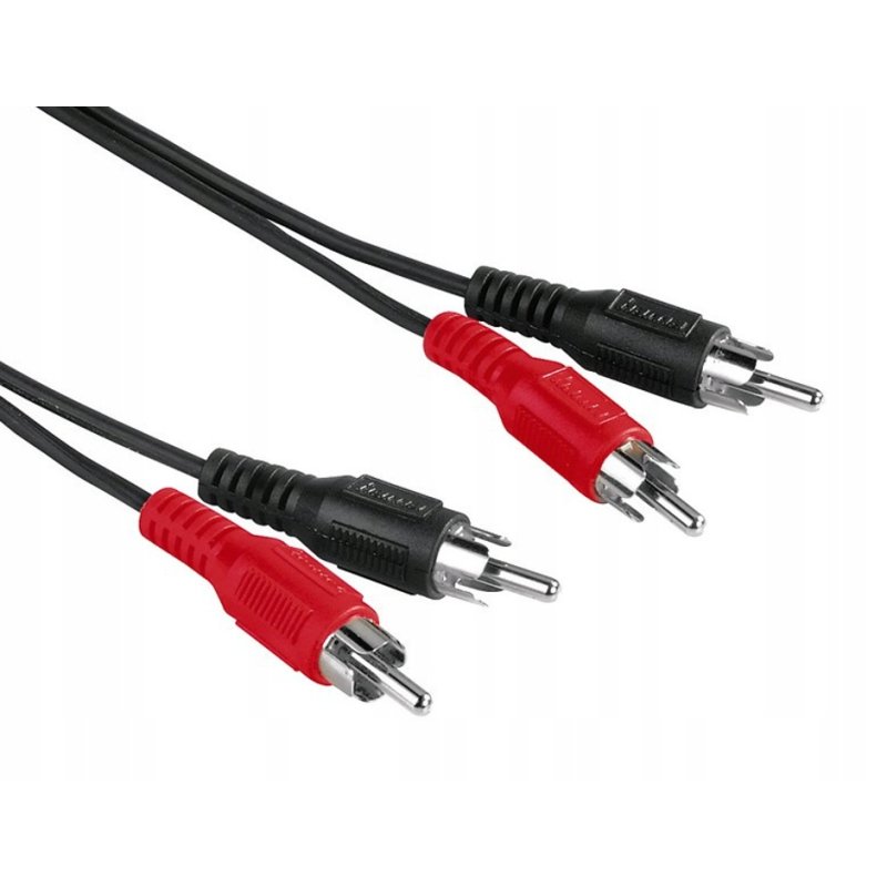 Hama KABEL audio przedłużacz CINCH 2x2x 1,5m, przewód HiFi z oplotem