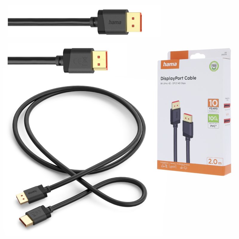 Hama kabel DisplayPort 2.1 8K 2m 40 Gbits