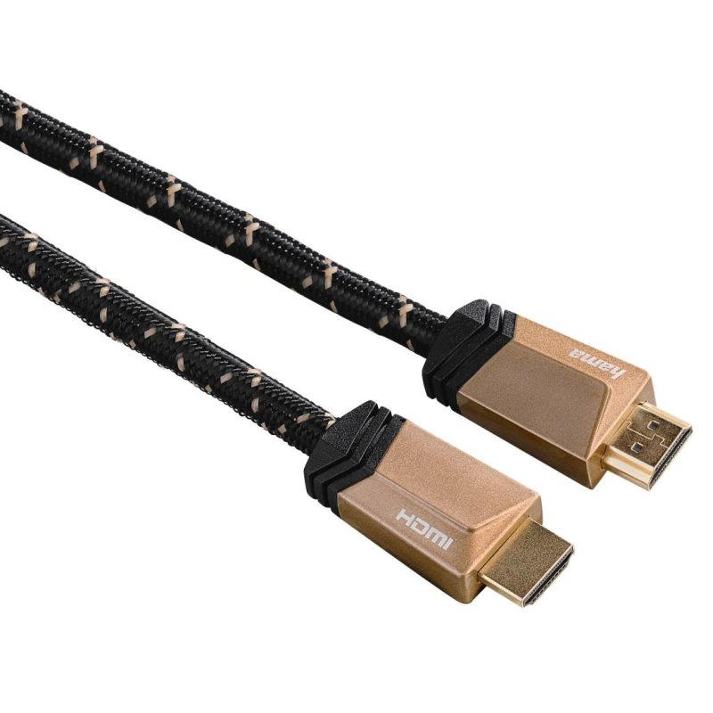 Hama Kabel HDMI 2.1 8K 1m, czarny/kawowy