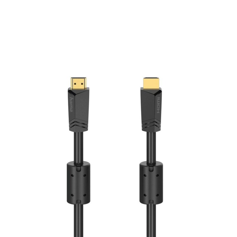 Hama Kabel HDMI 4K, 3S, pozłacany, 15m, czarny