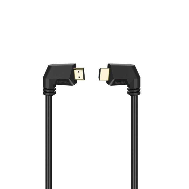 Hama Kabel HDMI kątowy, 3S, 1,5m, czarny