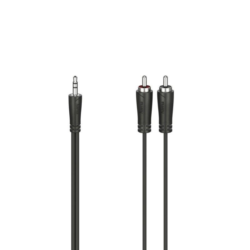 Hama Kabel Jack 3,5mm - 2xcinch, audio, 5m, czarny