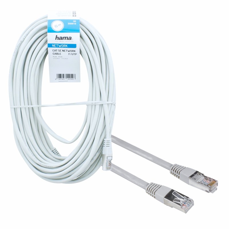 Hama KABEL SIECIOWY CAT5e F/UTP 1 Gbit/s 15M RJ45 do Internetu routera