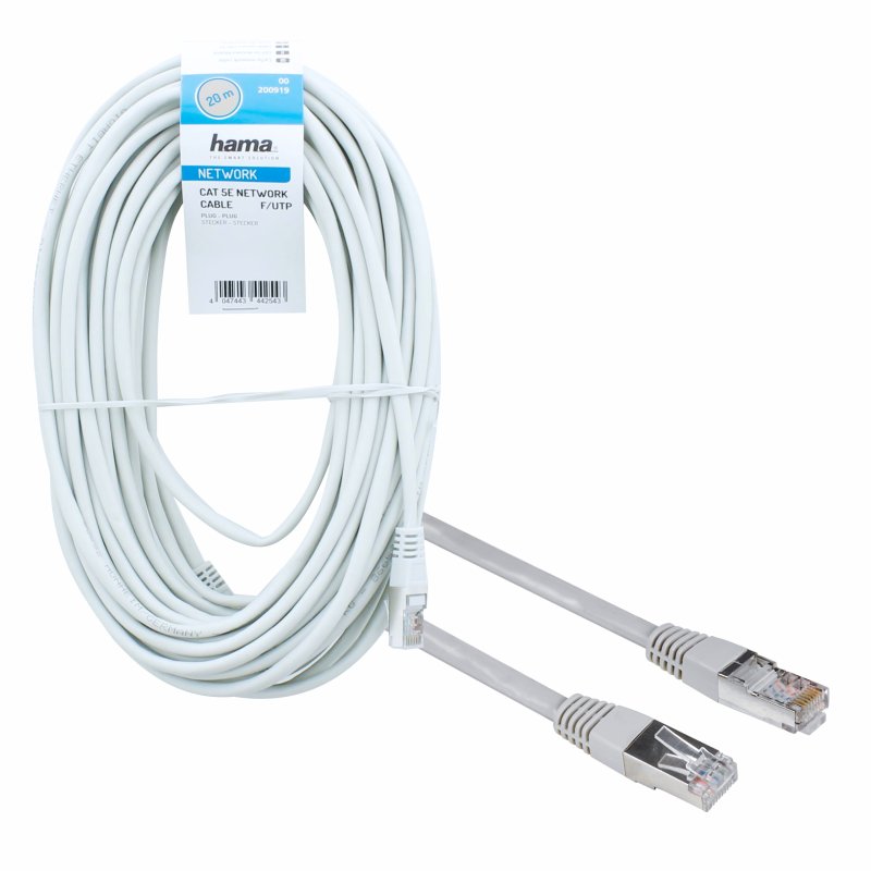 Hama Kabel sieciowy Cat5e F/UTP 1 Gbit/s 20M do internetu LAN skrętka RJ45