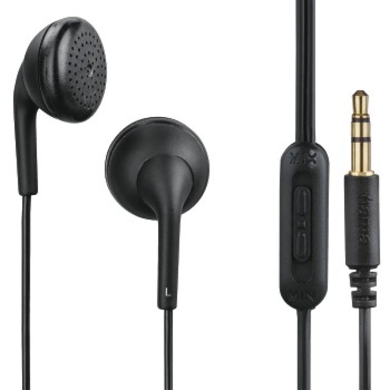 Hama Smart4MusicVC, słuchawki douszne czarne z regulacją głośności