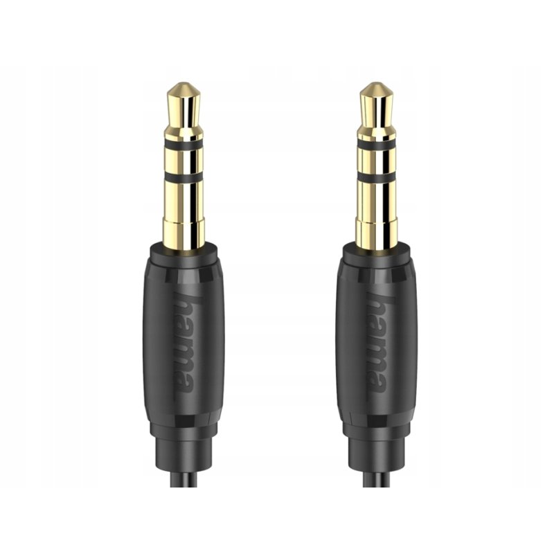 Kabel Hama Jack 3,5 mm do 3,5 mm (0,5 m), przewód audio z pozłacanymi wtykami