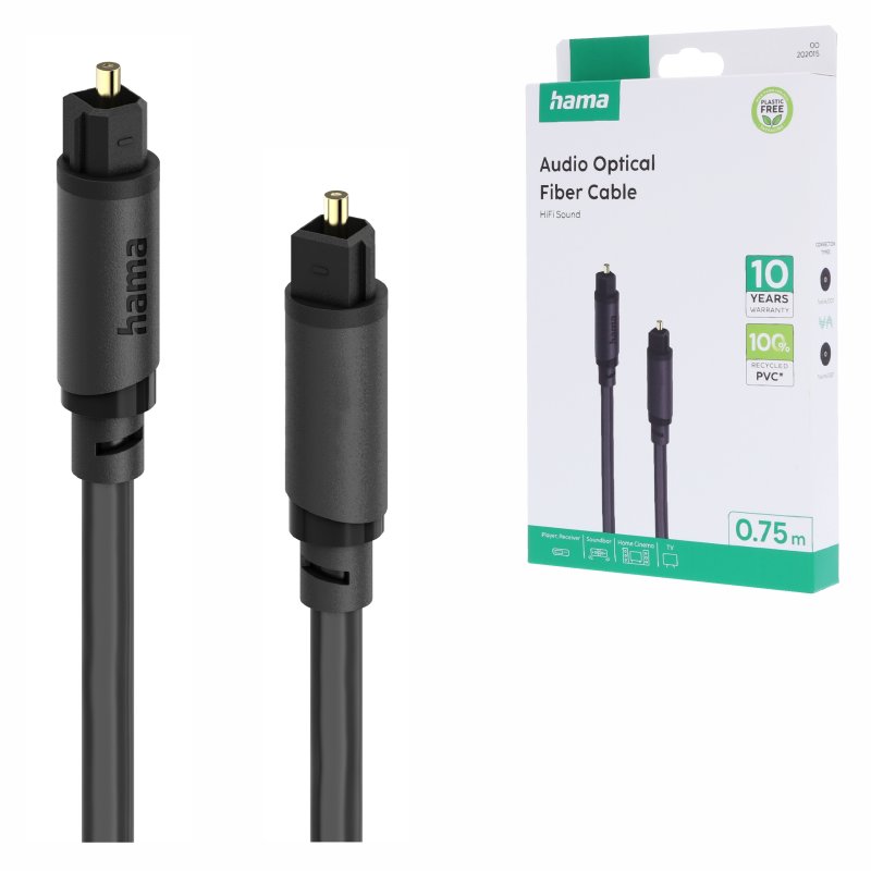 Kabel optyczny Toslink ODT Hama 0,75 m