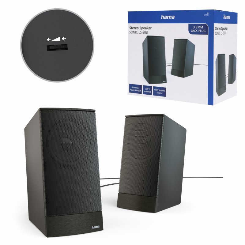 Recenzja Hama LS-208, głośników komputerowych stereo do PC z minijackiem 3,5 mm